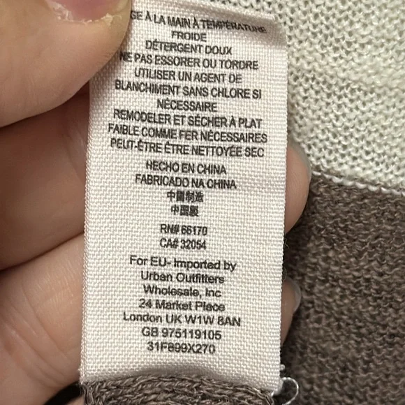 FREE PEOPLE FP Beach Brown and Cream Striped Women's Top Size Small - Picture 11 of 14